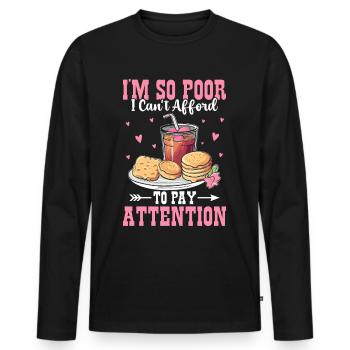 Funny Southern Slang - Men's Premium Organic Long Sleeve Shirt - black - Front - Nico (187cm)