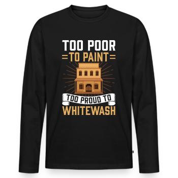 Funny Southern Slang - Men's Premium Organic Long Sleeve Shirt - black - Front - Nico (187cm)
