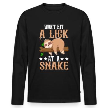 Argot du Sud Redneck Country - T-shirt manches longues Premium bio Homme - noir - Devant - Nico (187cm)