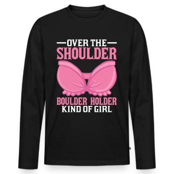 Southern Slang Rock Climbing Girl Country - Men's Premium Organic Long Sleeve Shirt - black - Front - Nico (187cm)