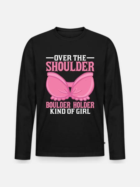 Southern Slang Rock Climbing Girl Country - Men's Premium Organic Long Sleeve Shirt - black
