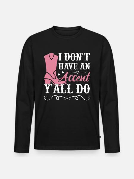 Southern Slang Land - Men's Premium Organic Long Sleeve Shirt - black