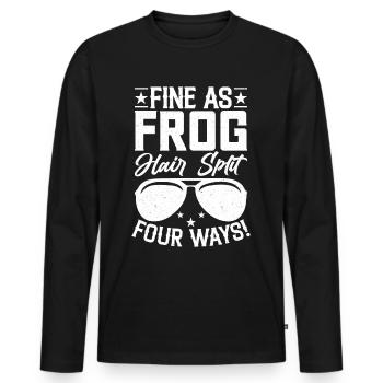Funny Southern slang - Men's Premium Organic Long Sleeve Shirt - black - Front - Nico (187cm)