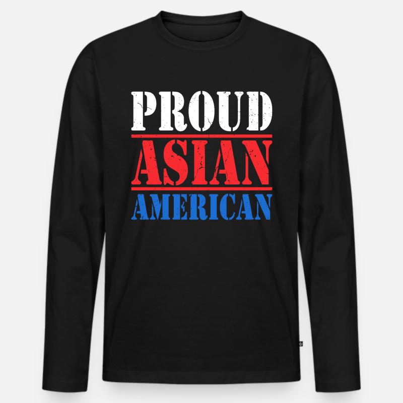 Pazifik-Insulaner AAPI - Männer Premium Bio Langarmshirt - Schwarz