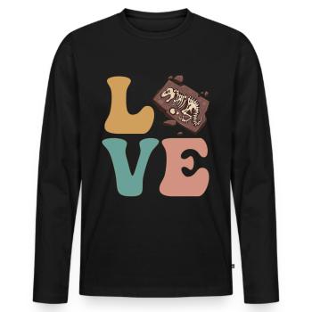 Fossil Hunting, Fossil Hunters, Paleontology - Men's Premium Organic Long Sleeve Shirt - black - Front - Nico (187cm)