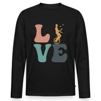 Jonglieren Jongleur Zirkus - Männer Premium Bio Langarmshirt - Schwarz - Vorne - Nico (187cm)