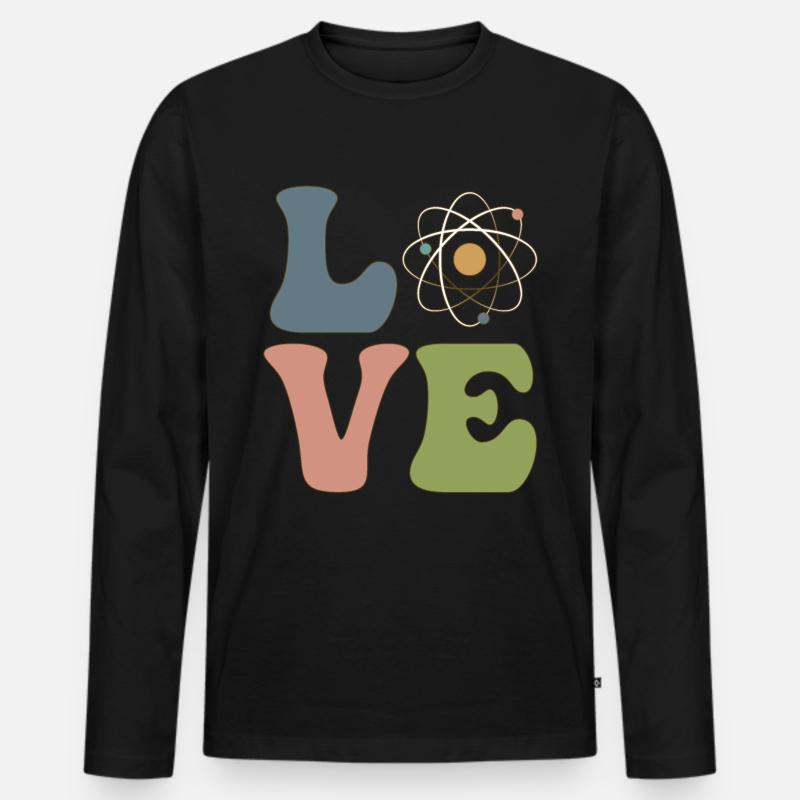 Quantenphysik Experiment Physiker Wissenschaft - Männer Premium Bio Langarmshirt - Schwarz