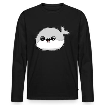 Sacabambaspis Fish Meme - Men's Premium Organic Long Sleeve Shirt - black - Front - Nico (187cm)