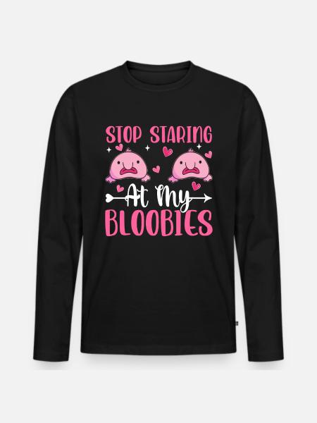 Funny Blobfish Sea Creature - Men's Premium Organic Long Sleeve Shirt - black
