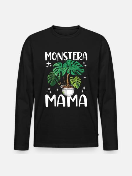 Fun Houseplant Nursery - Men's Premium Organic Long Sleeve Shirt - black