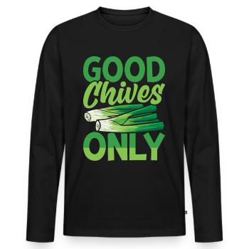 Fun Houseplant Nursery - Men's Premium Organic Long Sleeve Shirt - black - Front - Nico (187cm)