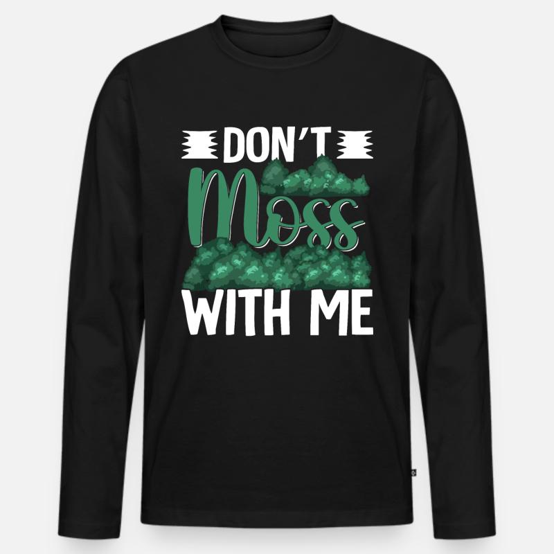 Lustige Moosgärtnerei - Männer Premium Bio Langarmshirt - Schwarz