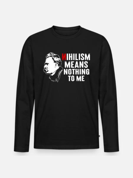 Filosofi Teori Friedrich Nietzsche - Ekologisk långärmad premium-T-shirt herr - svart