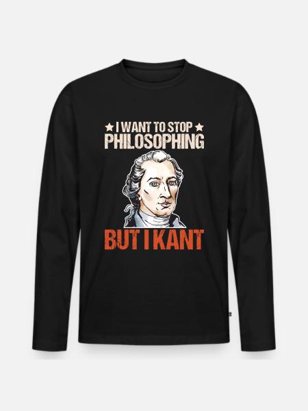 Philosophy Theory Immanuel Kant - Men's Premium Organic Long Sleeve Shirt - black