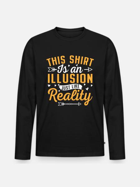 Funny Philosophy Theory - Men's Premium Organic Long Sleeve Shirt - black