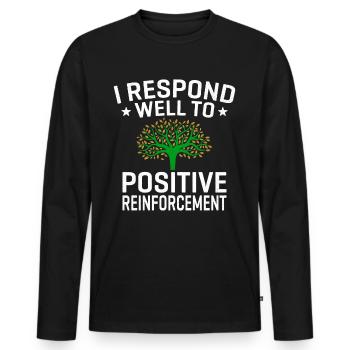 Lustig Psych Psychologie - Männer Premium Bio Langarmshirt - Schwarz - Vorne - Nico (187cm)