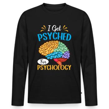 Funny Psychologist Psychologist - Men's Premium Organic Long Sleeve Shirt - black - Front - Nico (187cm)