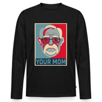 Drôle Sigmund Freud Psychologie Psychologue - T-shirt manches longues Premium bio Homme - noir - Devant - Nico (187cm)