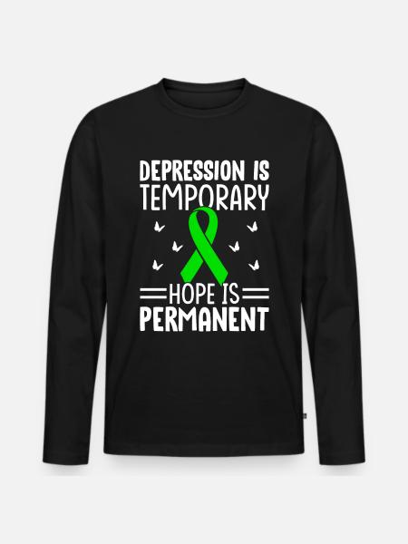 Mental health - Men's Premium Organic Long Sleeve Shirt - black