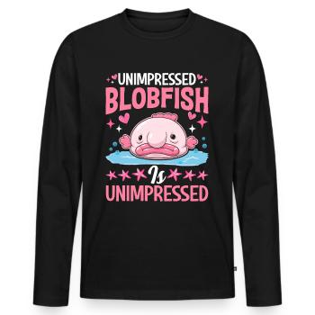 Funny sea creature - Men's Premium Organic Long Sleeve Shirt - black - Front - Nico (187cm)