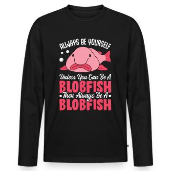 Marine animal - Men's Premium Organic Long Sleeve Shirt - black - Front - Nico (187cm)