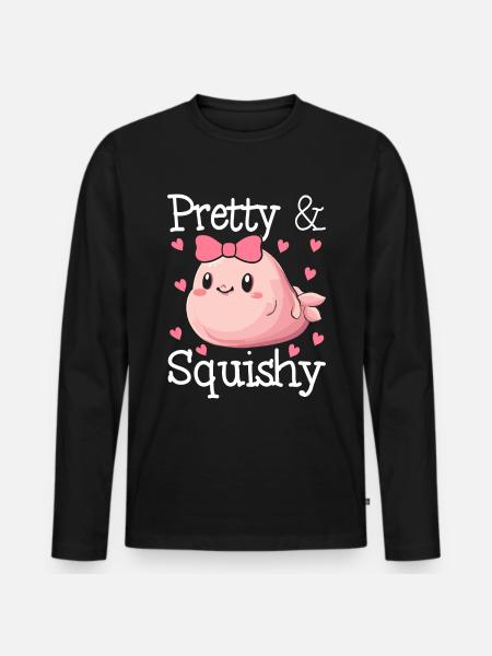 Funny Blobfish Sea Creature - Men's Premium Organic Long Sleeve Shirt - black