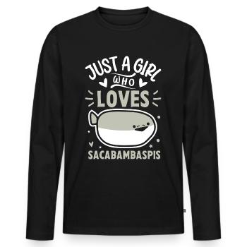 Fish Meme - Men's Premium Organic Long Sleeve Shirt - black - Front - Nico (187cm)