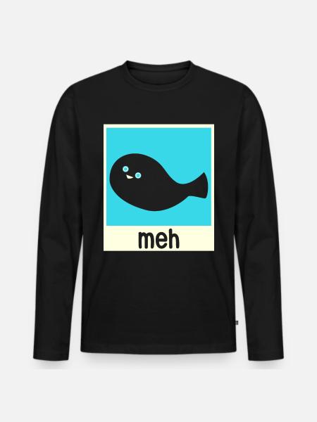 Funny Sacabambaspi Fish Meme - Men's Premium Organic Long Sleeve Shirt - black