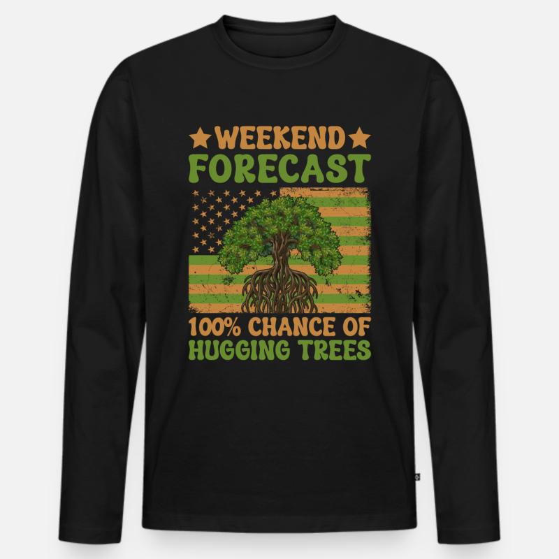 Tree Protector - Men's Premium Organic Long Sleeve Shirt - black
