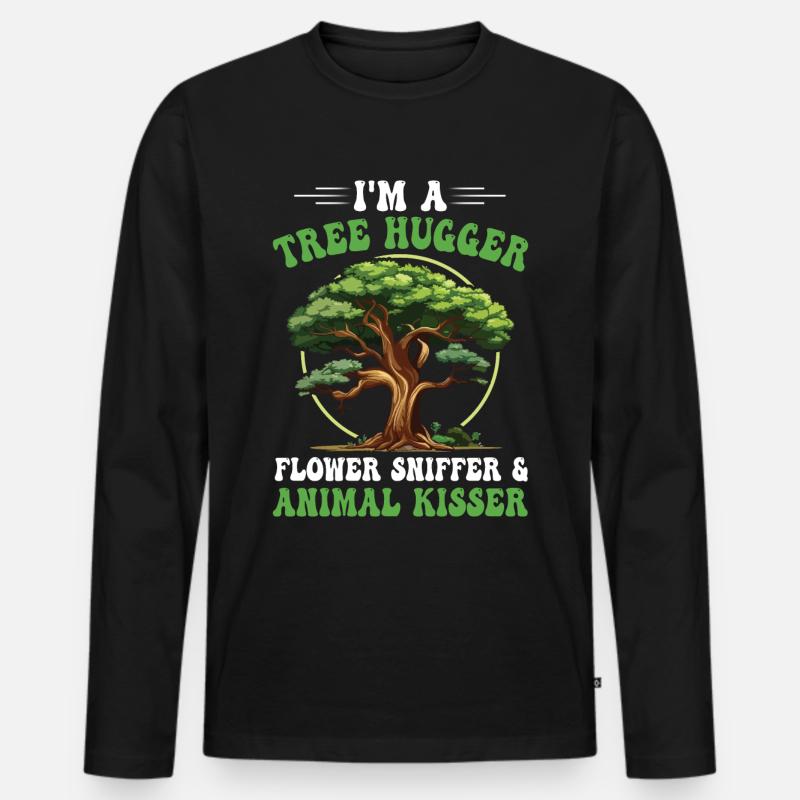 Umweltschützer - Männer Premium Bio Langarmshirt - Schwarz
