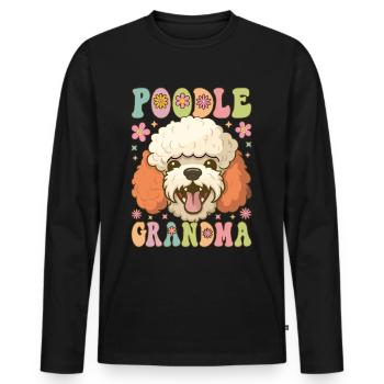 Groovy Hundeliebhaberin - Männer Premium Bio Langarmshirt - Schwarz - Vorne - Nico (187cm)