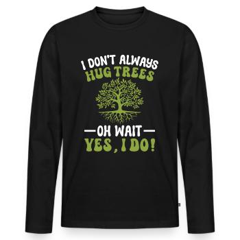 Tree conservationists and environmentalists - Men's Premium Organic Long Sleeve Shirt - black - Front - Nico (187cm)