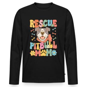 Groovy Hundeliebhaberin - Männer Premium Bio Langarmshirt - Schwarz - Vorne - Nico (187cm)