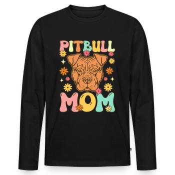 Groovy Hundeliebhaberin - Männer Premium Bio Langarmshirt - Schwarz - Vorne - Nico (187cm)