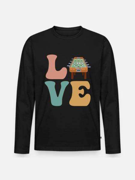 LOVE foosball table - Men's Premium Organic Long Sleeve Shirt - black