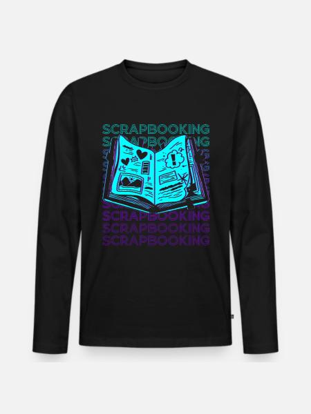 Scrapbooking Scrapbook Crafting Retro - Men's Premium Organic Long Sleeve Shirt - black