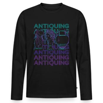Antiquitäten Antiquitätensammler Antiquitäten Junk - Männer Premium Bio Langarmshirt - Schwarz - Vorne - Nico (187cm)
