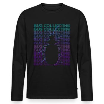 Coléoptère collectionneur Coléoptère entomologie rétro - T-shirt manches longues Premium bio Homme - noir - Devant - Nico (187cm)