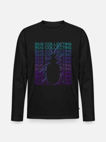 Collecting Collector Entomology Retro - Men's Premium Organic Long Sleeve Shirt - black