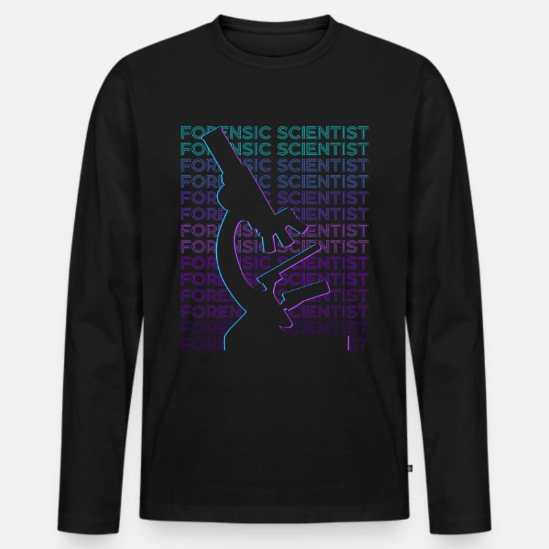 Kriminaltechniker Forensiker Spurensicherungstechn - Männer Premium Bio Langarmshirt - Schwarz