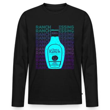 Ranch Dressing Salad Dressing Seasoning Sauce Retro Sauce - Men's Premium Organic Long Sleeve Shirt - black - Front - Nico (187cm)