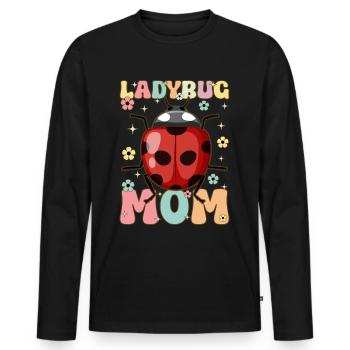 Groovy Entomologie Mama Entomologe Käferliebhaber - Männer Premium Bio Langarmshirt - Schwarz - Vorne - Nico (187cm)