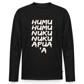 Humuhumunukunukuapua'a Hawaiianischer Riff-Drücker - Männer Premium Bio Langarmshirt - Schwarz - Vorne - Nico (187cm)