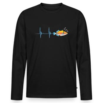 Humuhumunukunukuapua'a Hawaii-Riff-Drückerfisch - Männer Premium Bio Langarmshirt - Schwarz - Vorne - Nico (187cm)