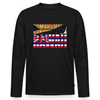 Humuhumunukunukuapua'a Hawaiianischer Riff-Drücker - Männer Premium Bio Langarmshirt - Schwarz - Vorne - Nico (187cm)