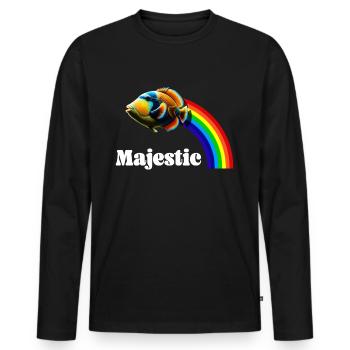 Humuhumunukunukuapua'a Hawaiianischer Riff-Drücker - Männer Premium Bio Langarmshirt - Schwarz - Vorne - Nico (187cm)