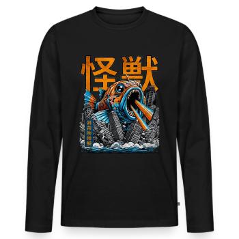 Humuhumunukunukuapua'a Hawaiianischer Riff-Drücker - Männer Premium Bio Langarmshirt - Schwarz - Vorne - Nico (187cm)