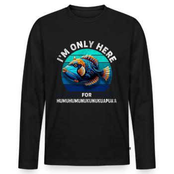 Humuhumunukunukuapua'a Hawaii-Riff-Drückerfisch - Männer Premium Bio Langarmshirt - Schwarz - Vorne - Nico (187cm)