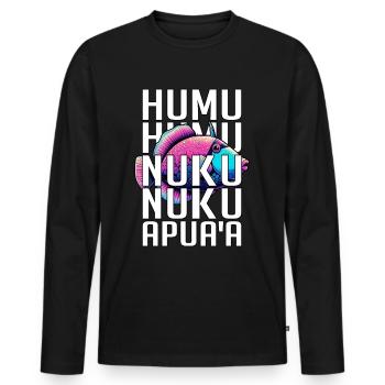 Humuhumunukunukuapua'a Hawaii-Riff-Drückerfisch - Männer Premium Bio Langarmshirt - Schwarz - Vorne - Nico (187cm)