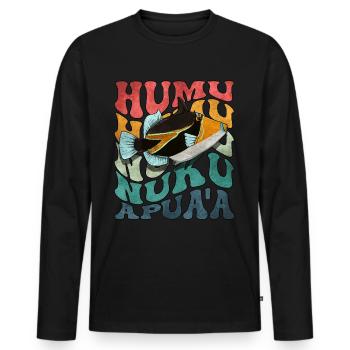 Humuhumunukunukuapua'a Hawaii-Riff-Drückerfisch - Männer Premium Bio Langarmshirt - Schwarz - Vorne - Nico (187cm)